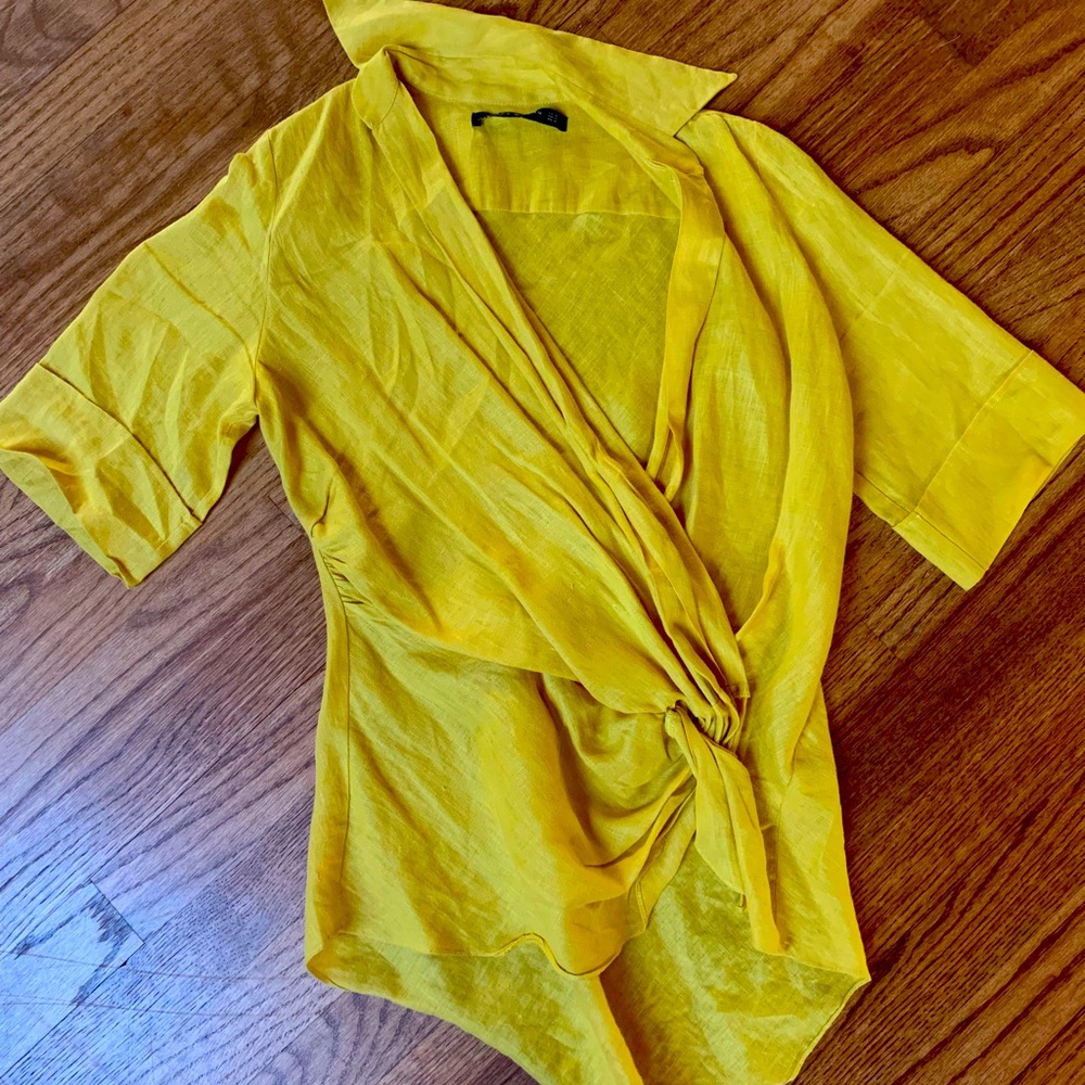 Linen Zara T-shirt blouse